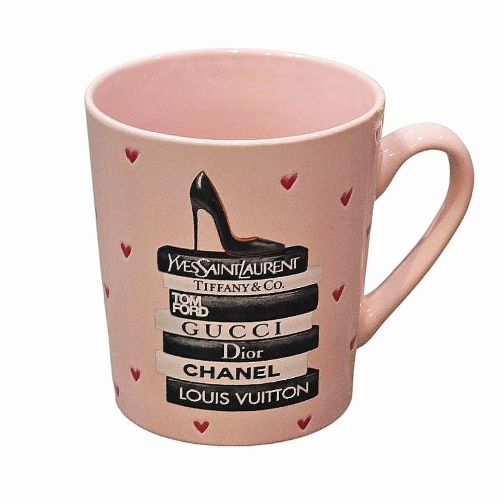 Fig & Fern Designer‎ Bookstack Mug w/ Heart Accents